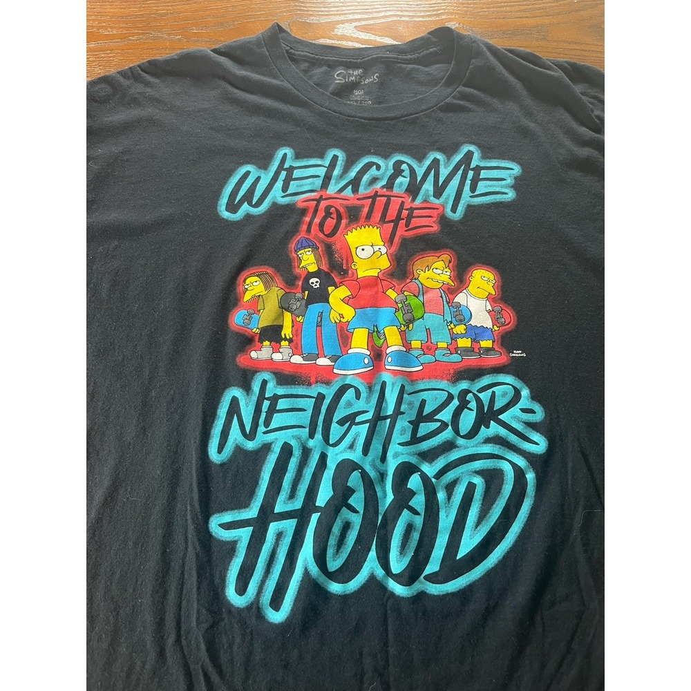 Officially Licensed THE SIMPSONS "Welcome To The Neighborhood" T-Shirt Sz 2XL